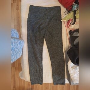 Athleta Heathered Gray Knit Leggings Medium, $109
